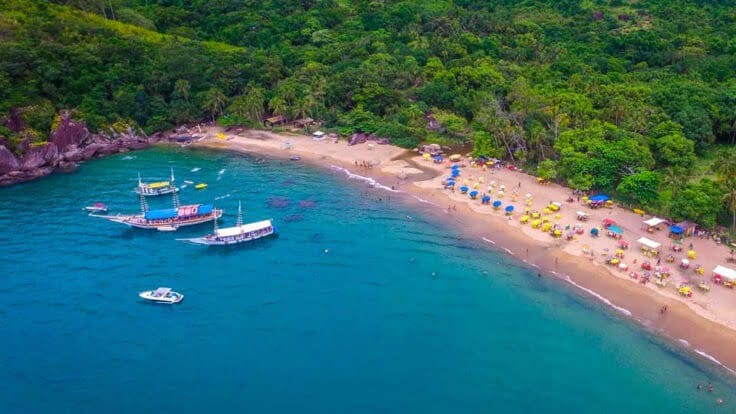 Praia do Jabaquara - Passeio de Lancha em Ilhabela