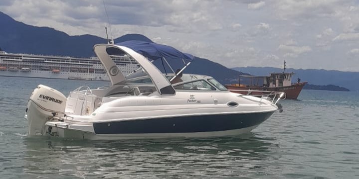 Passeio de Lancha Focker 255 em Caraguatatuba, Ubatuba, São Sebastião e Ilhabela